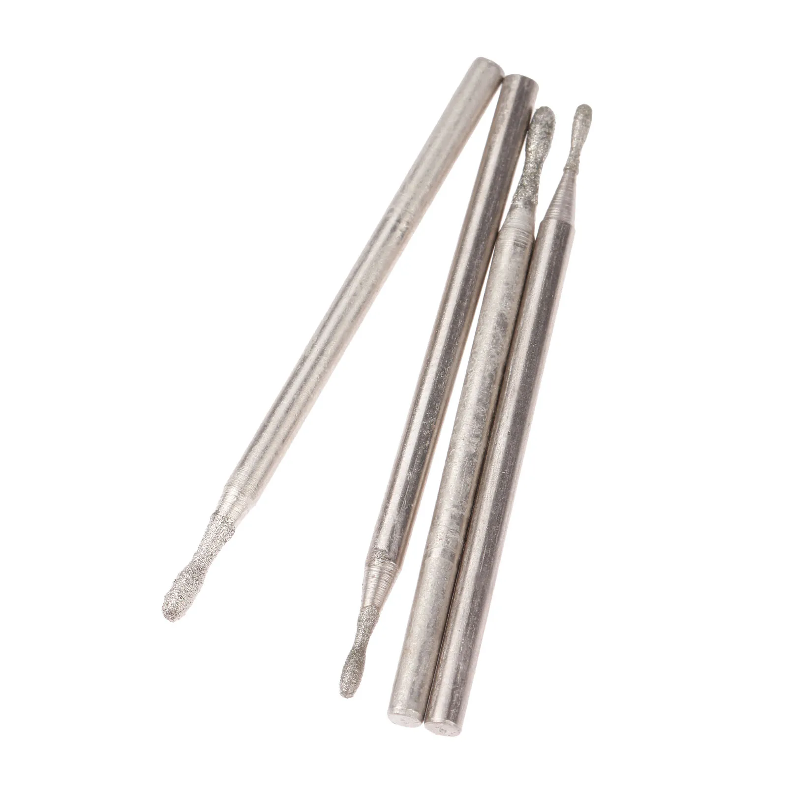14Pcs 2.35mm Shank Oval Diamond Grinding Head Burrs Bits Jade Stone Carving Polishing Engraving Tool Dremel Accesories