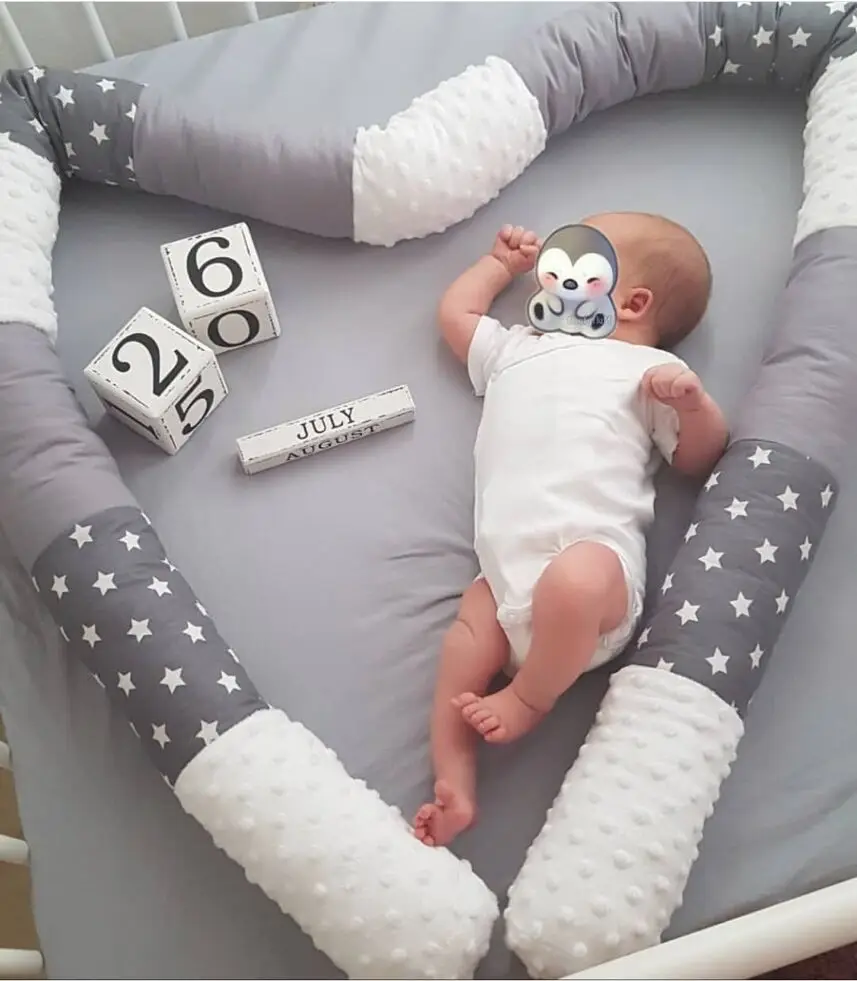 Cojín de almohada con nudo trenzado para cama de bebé, Protector de cuna, decoración de habitación, niño y niña