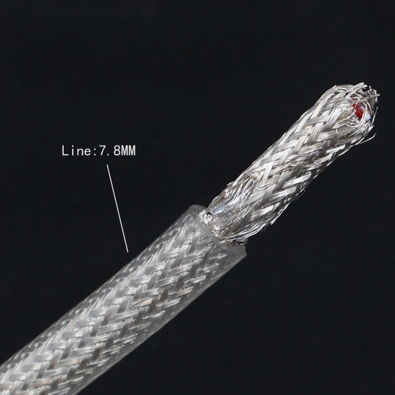 Colleimage Hifi Audio QED 4 core Silver Plating RCA Audio Cable signal Cable  for Audiophile DIY HIFI Cable