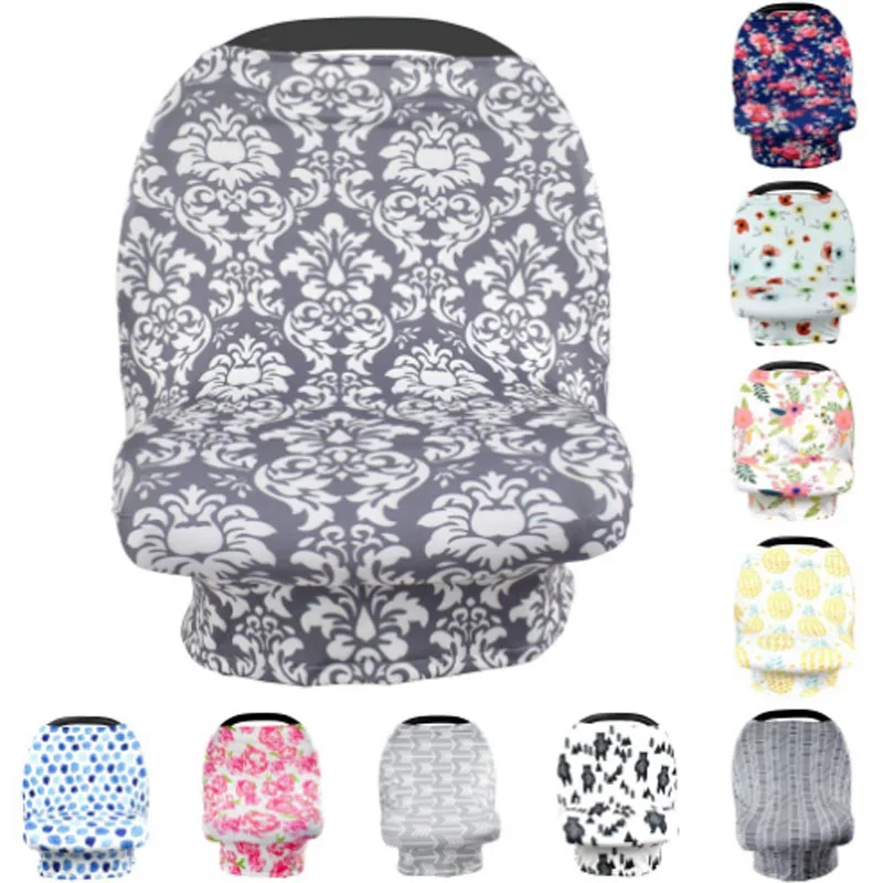 Baby Shopping Cart Cover Breast Feeding Carseat Canopy Multi Use Stretchy Soft Lactation Cover