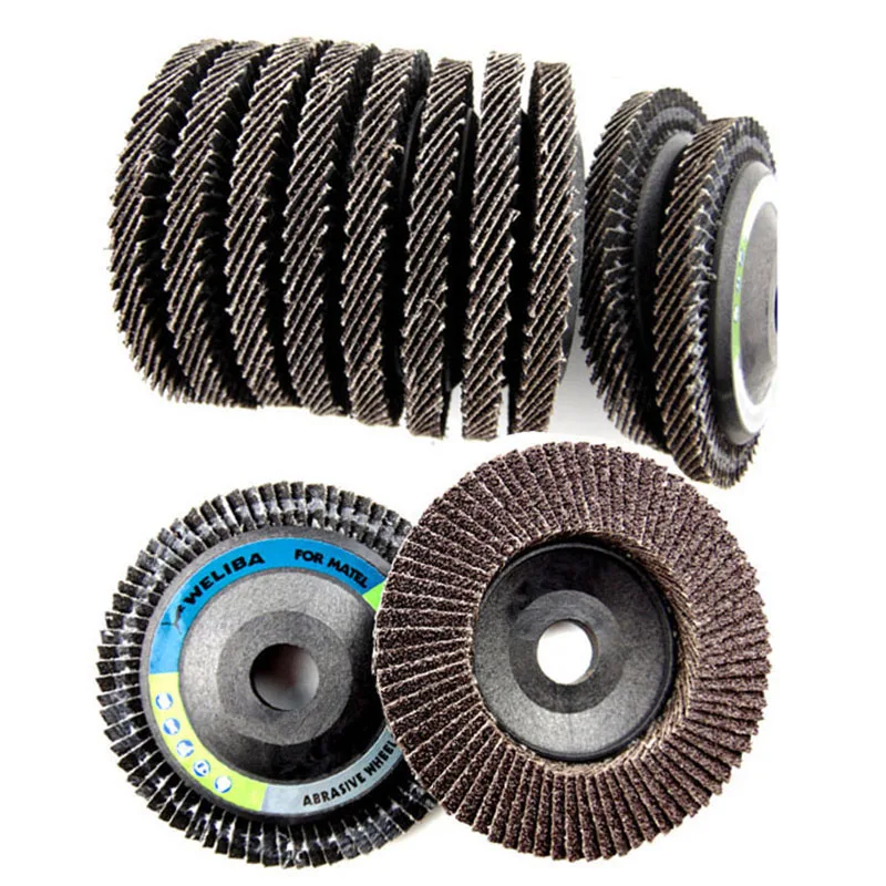 5Pcs Grinding Wheels Flap Discs Sanding Discs 115/125mm 4.5/5Inch 40/60/80/120 Grit Angle Grinder Abrasive Wood Tools