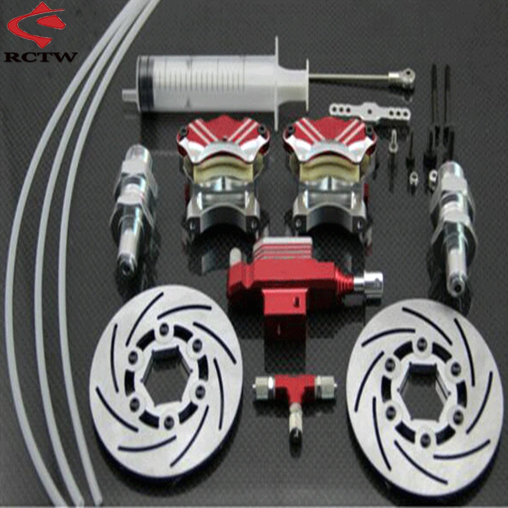 

Alloy CNC Piston Front Wheel Hydraulic Brake System for 1/5 GTB Racing Hpi Rofun Rovan KM Baja 5b SS 5T 5SC RC Car Toys Parts