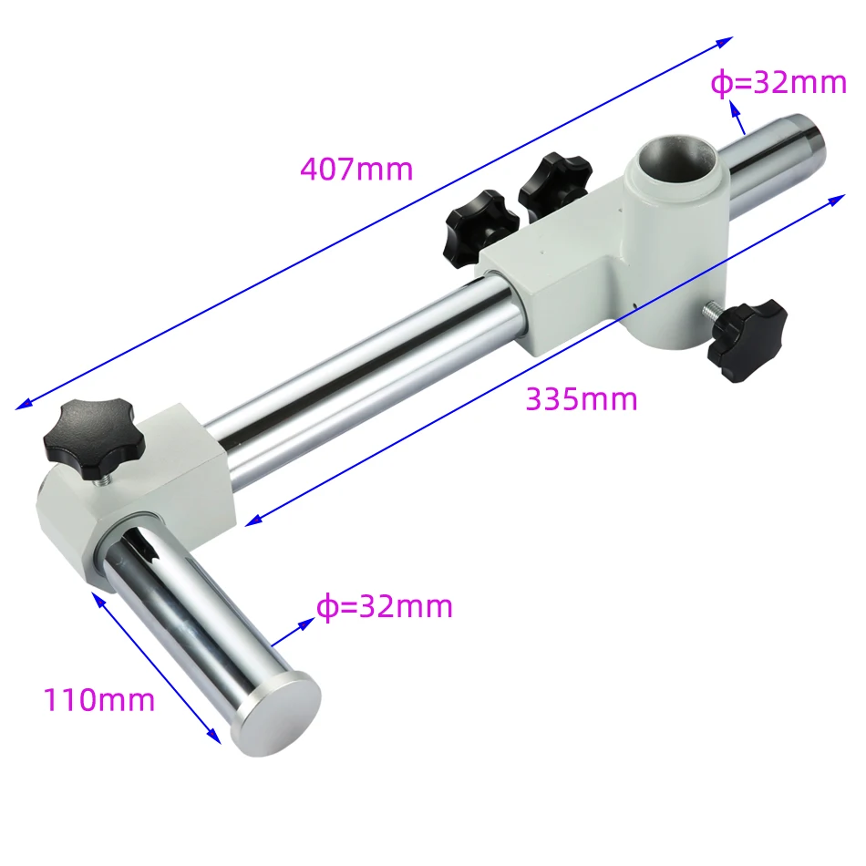 Industry Stereo Microscope Universal bracket Diameter Hole 32MM Binocular Trinocular Microscope 360° Free Rotating Arm