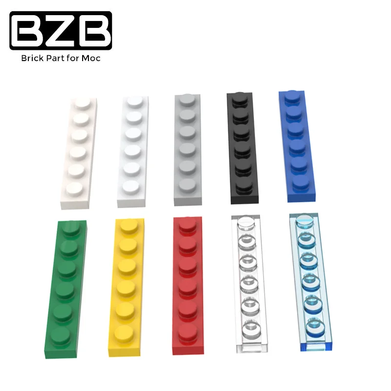 

10PCS BZB MOC Blocks Parts 3666 Plate 1x6 DIY Enlighten Block Accessories Assemble High-tech Classic Brand Kids Toys Gift