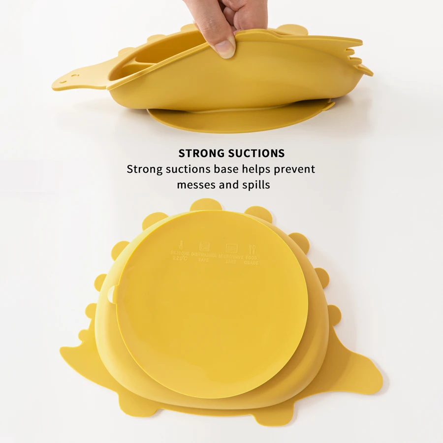 Bpa livre do bebê tigela de silicone otário placa de treinamento de utensílios de mesa das crianças garfo colher de alimentação portátil lanche xícara de jantar aparelho