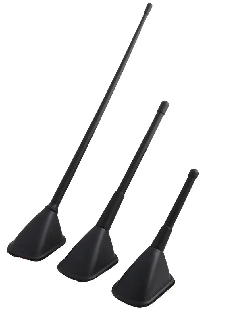 X Autohaux 3 w 1 na dach samochodowy antena dekoracyjna czarne plastikowe samoprzylepne zewnętrzne FM AM Dummy antena antena dla samochodów Automoblie — zdjęcie 2