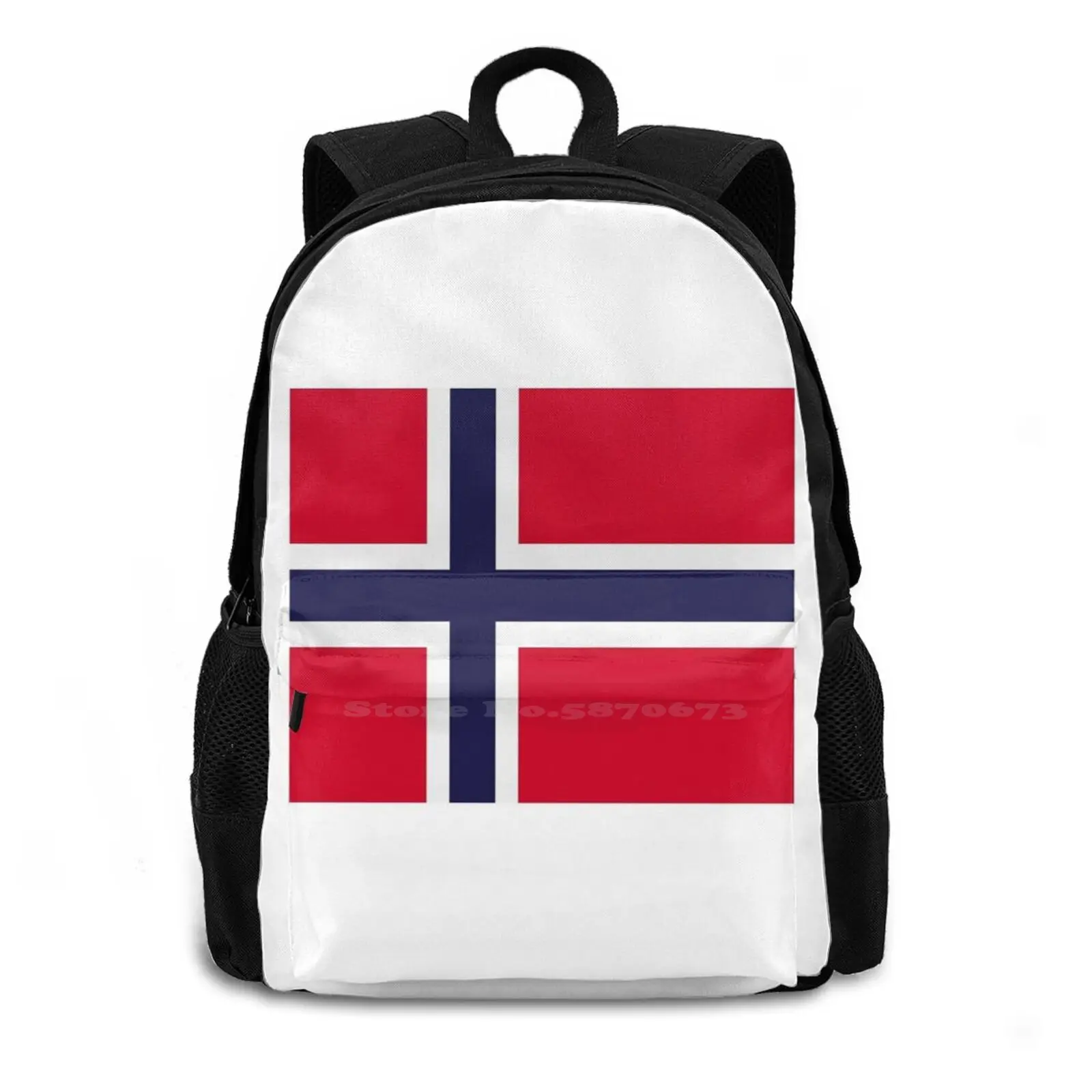 National Flag Of Norway Fashion Travel Laptop School Backpack Bag Flag Europe Scandinavia Norway Oslo Trondheim Bergen The