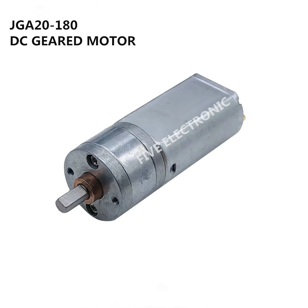 

6-24V JGA20-180 Carbon-Brush Micro DC Geared Motor Low Speed Large Torque For Medical-Equipment Curler Smart-Door-Lock DIY Model