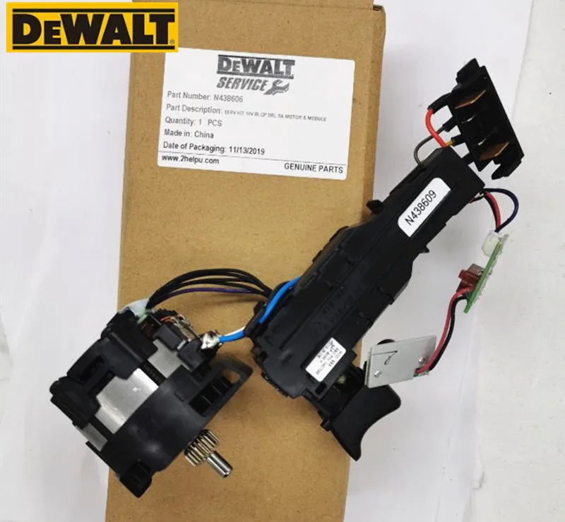 Motor e Interruptor de Dewalt-dc N438606 N678970 Dcd796 Dcd791 N438609 Dcd791p2 Dcd791d2 Dcd791b Dcd791p2 18v 20v