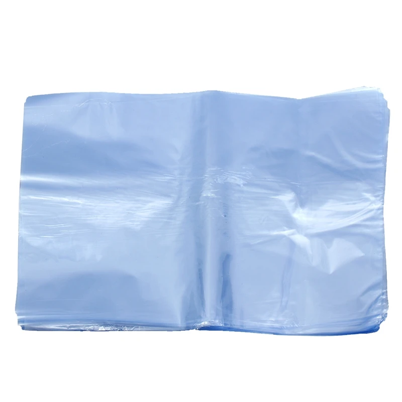 

LBER 100Pcs PVC Heat Shrink Wrap Bags Flat Seal Gift Packing 8 inch x 12 inch