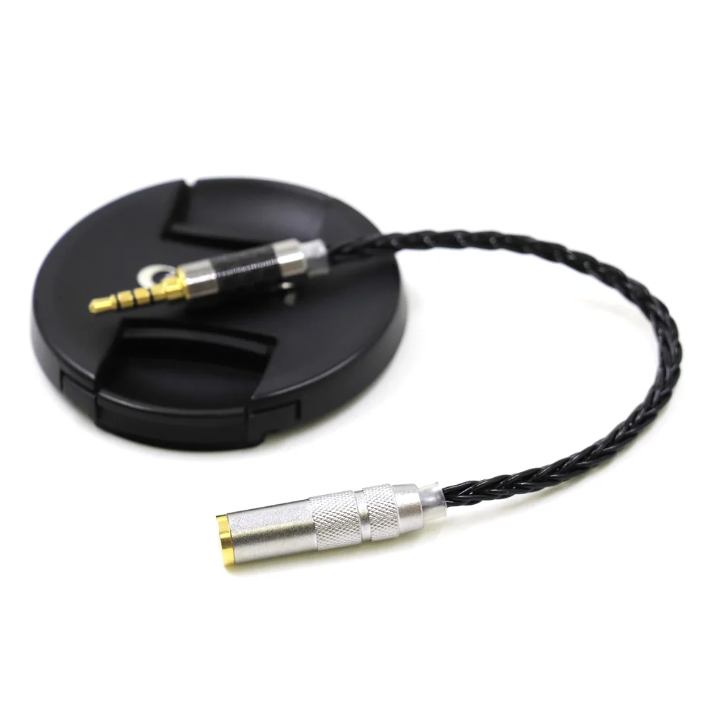 Haldane HIFI 7N ชุบเงิน 3.5 มม.TRRS Balanced ชาย 2.5 มม.TRSS Balanced หญิงอะแดปเตอร์เสียง 3.5 ถึง 2.5 Connector