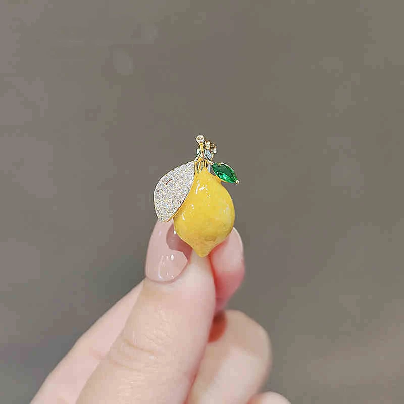 Fresh summer fruit brooch lemon breasts fashion ladies accessories gifts