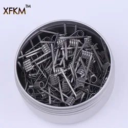 XFKM 50/100 pcs twisted  Fused Hive clapton coils premade wrap Alien Mix twisted Quad Tiger Heating Resistance rda coil