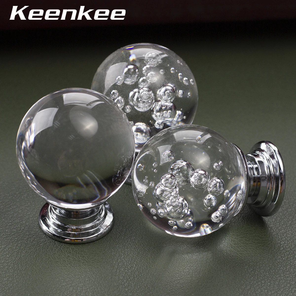 Keenkee Crystal Knobs for Kitchen Cabinet Dresser and Desk Drawer Doors Etc Furniture Pull Handles