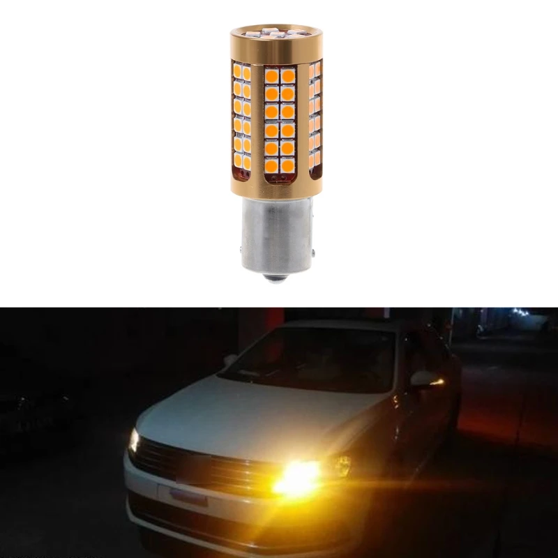 1pc BAU15S 3030 78SMD Canbus LED Car Turn Signal Light Bulb Amber Yellow 2018    Dropshipping 