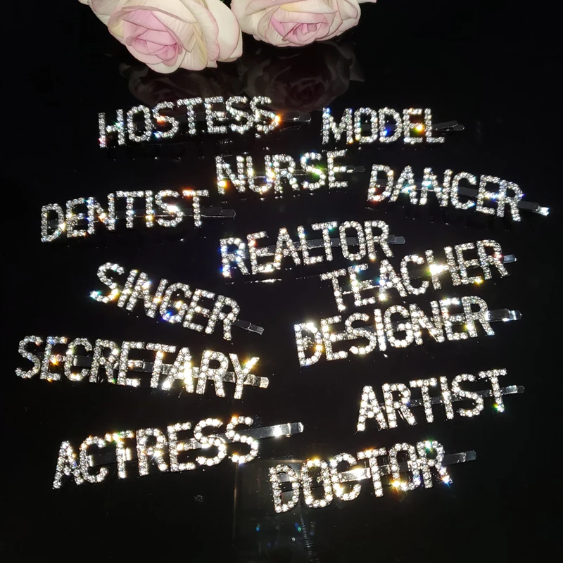 Careers theme Word Hairclips 