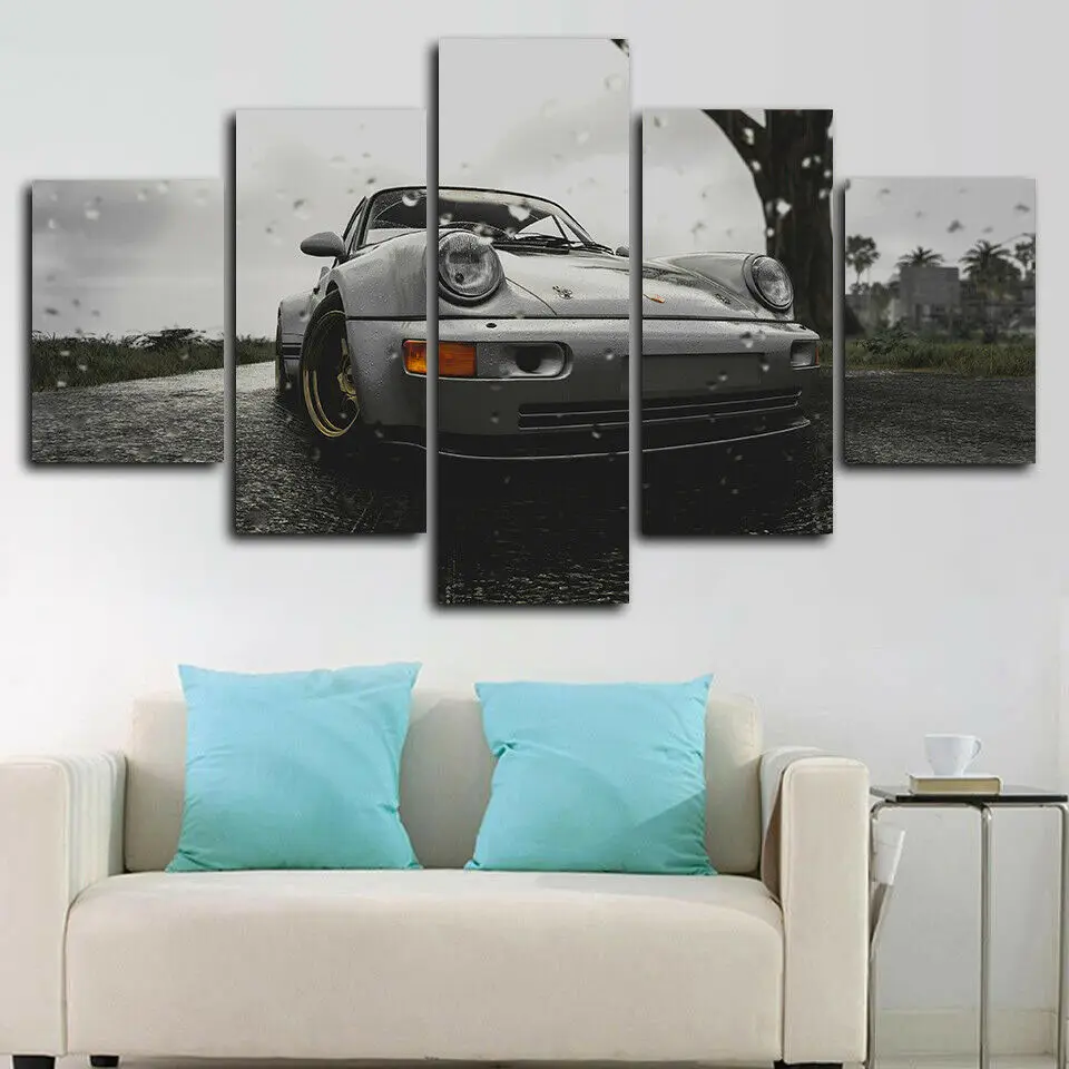 

No Framed 5Pcs Classical Sports Car Wall Art Canvas Posters Pictures Home Decor For Living Room Paintings Decoration