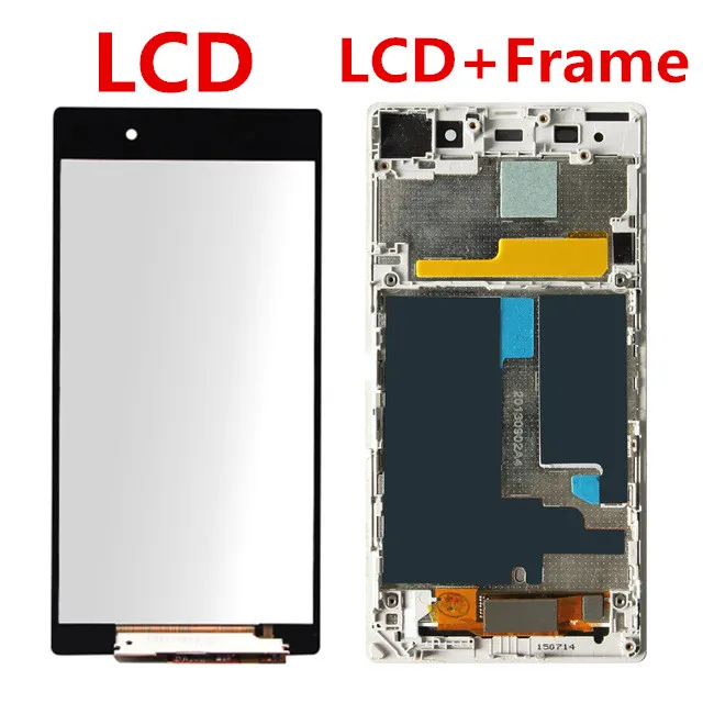 JIEYER For Sony Z1 L39H LCD Display Touch Screen frame Digitizer Assembly C6902 C6906 C6903 Display Replacement with frame LCD