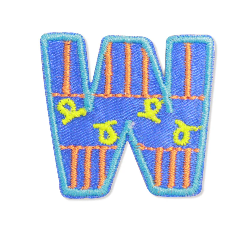 1szt New Rainbow English Alphabet Letter A-Z Applique Iron on Letters Patch for Clothing Badge Paste for Clothes Bag Shoes