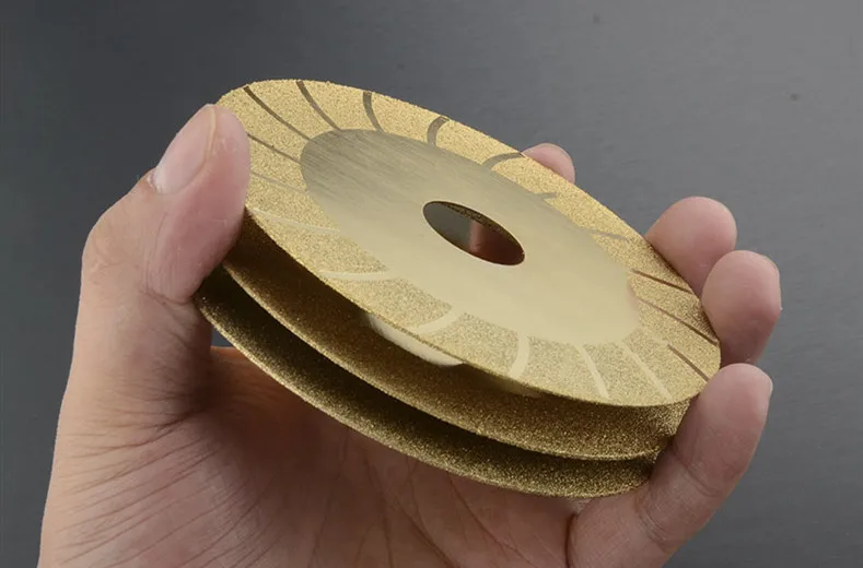 1pcs 100mm Carbon Steel Gold Tone Silver Tone Tile Stone Glass Diamond Saw Blade Cutting Disc Wheel for Glass Ceramics Jade