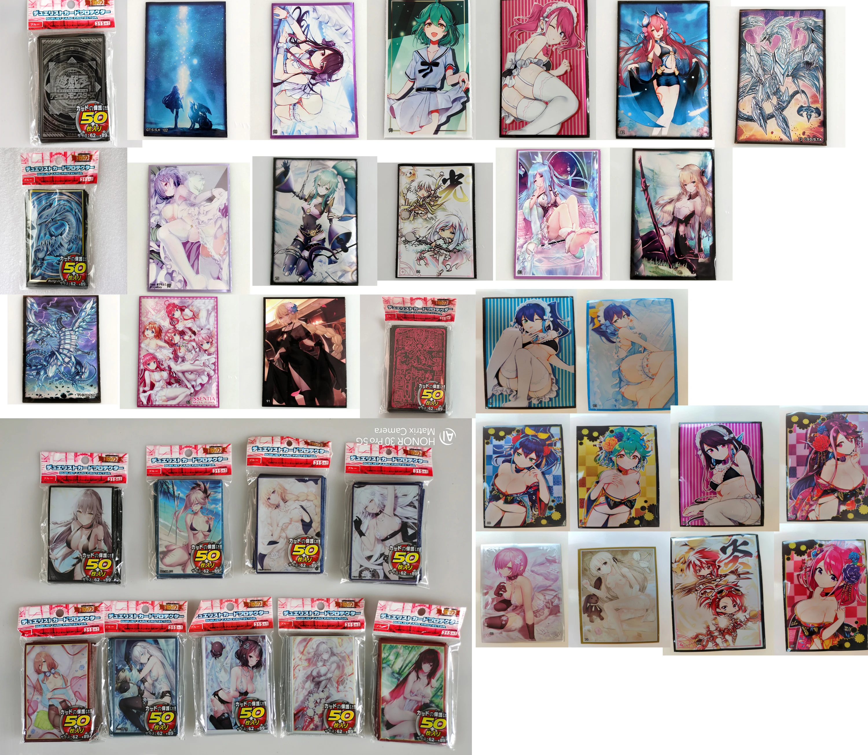 50PCS/PACK Yugioh Card Sleeve Rin Blossom Ruri FGO Sky Striker Ace ARCV Borad Game OCG Trading Cards Protector Case