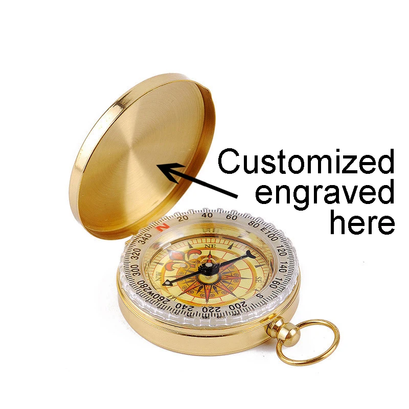 Engraved Compass Gift To Son Dad Daughter Personzalized Comapss Brass Custom Groomsmen Anniversary Valentines Family Gifts