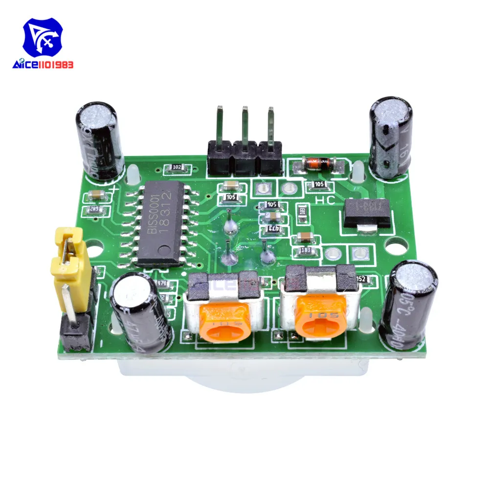 HC-SR501 HC-SR505 Einstellbares IR-Pyroelektrisches Infrarot-Bewegungserkennungsmodul AM312 Modul Bewegungssensor SR501 Halterung für Arduino – Detail 10