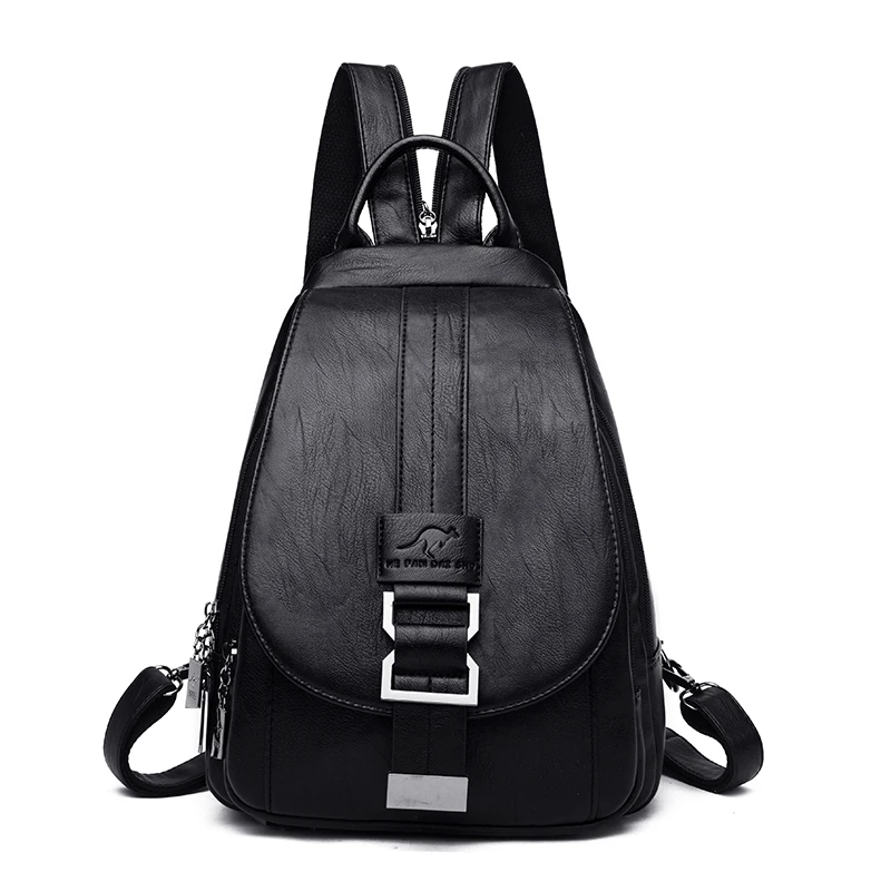 Designer Multifunctional Backpacks Women Fashion Anti theft Leather Travel Backpack Large Capacity School Bags for Teenage Girls