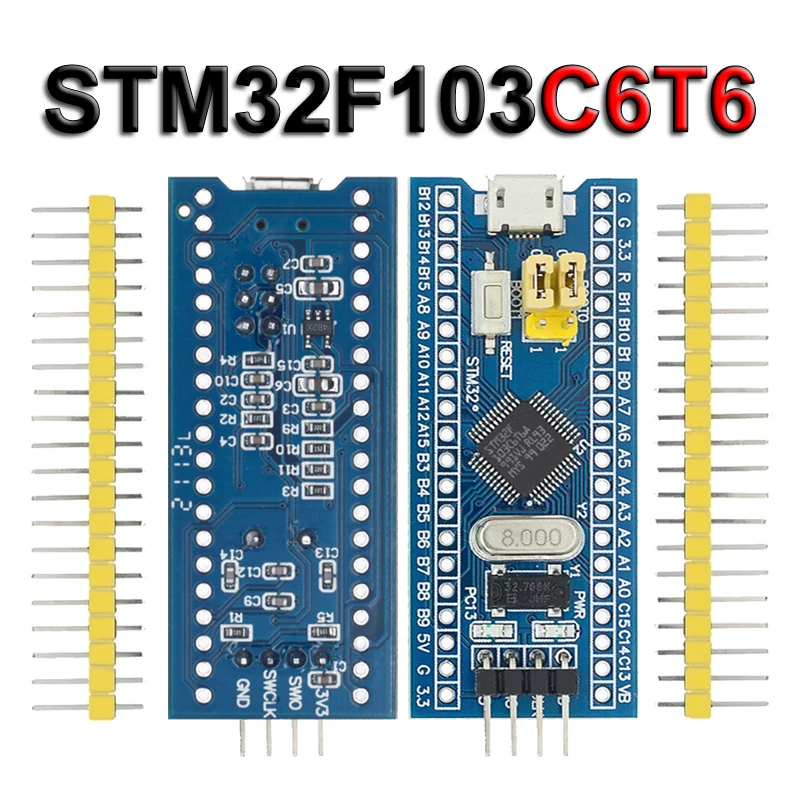 STM32F103C6T6 STM32F103C8T6 ARM STM32 Modul Papan Pengembangan Sistem Minimum Arduino ST-LINK V2 Simulator Unduh Programmer