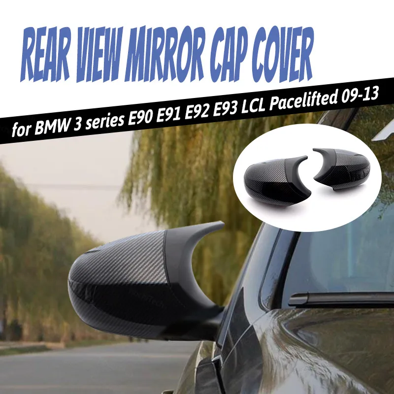 

Facelifted Car Styling Replacement 2pcs High Quality M3 Style Rearview Mirror Cover Caps for BMW E90 E91 E92 E93 LCI