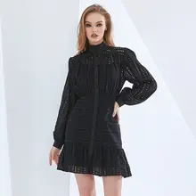 Women’s Elegant Summer Dress Long Sleeve High Waist #5