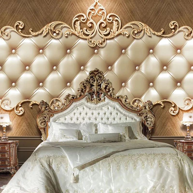 3D Wallpaper European Style Retro Soft Roll Flowers Photo Wall Murals Living Room TV Bedroom Background Wall Decor Wall Painting