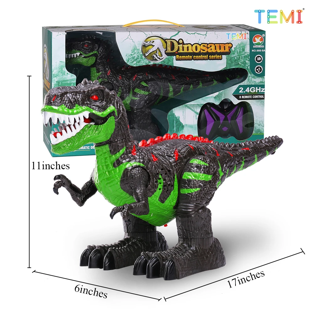 Remote Control Dinosaurs Electric Robot Sound Light Toy Excavation Jurassic Animals T Rex Educational Toys for Children Boys