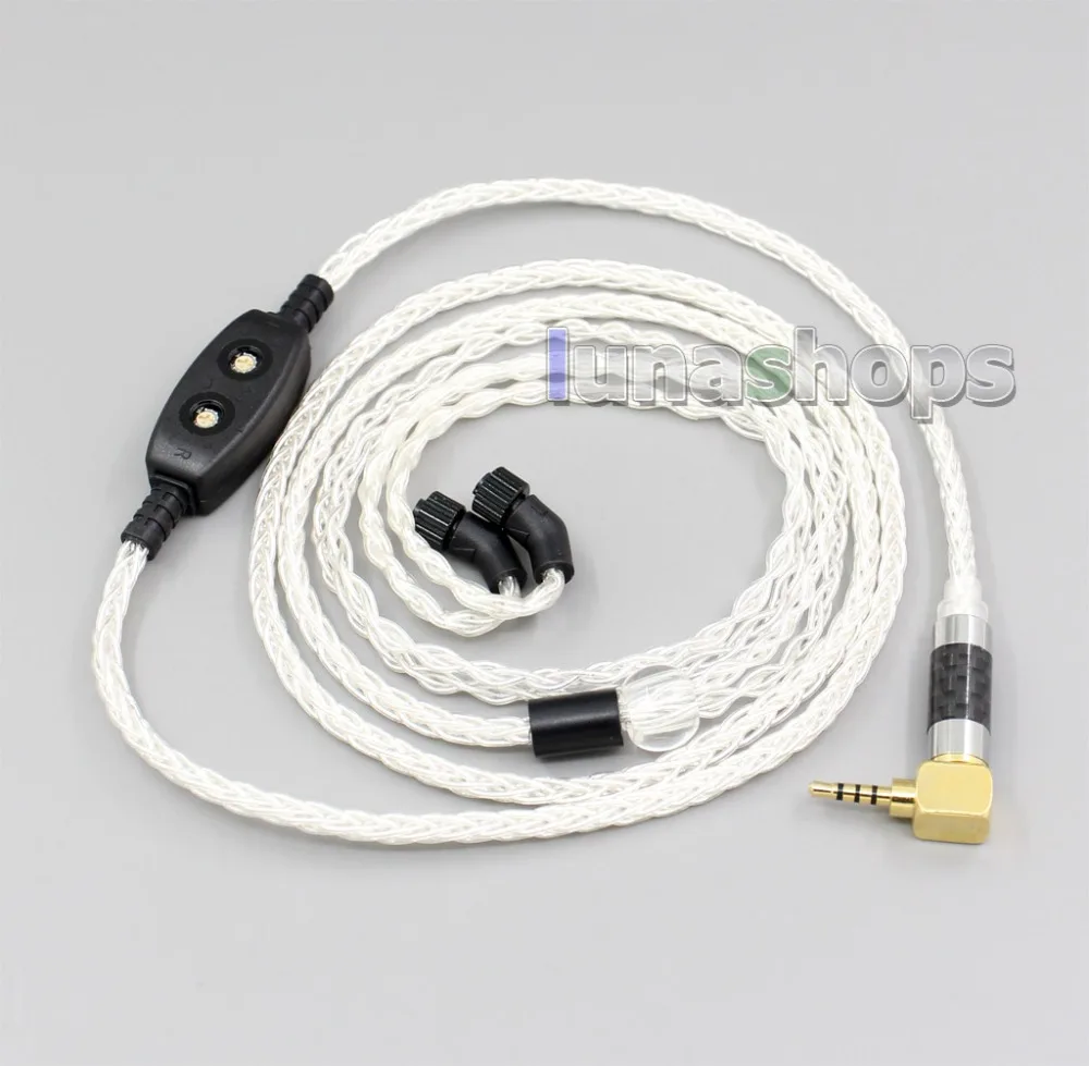 Cable de auriculares LN006404 de 8 núcleos, accesorio de plata pura 99% para AKR03, Roxxane, JH Audio, JH24, Layla, TAD, AK380, AK240, Jerry, Harvey, JH13v2 Pro