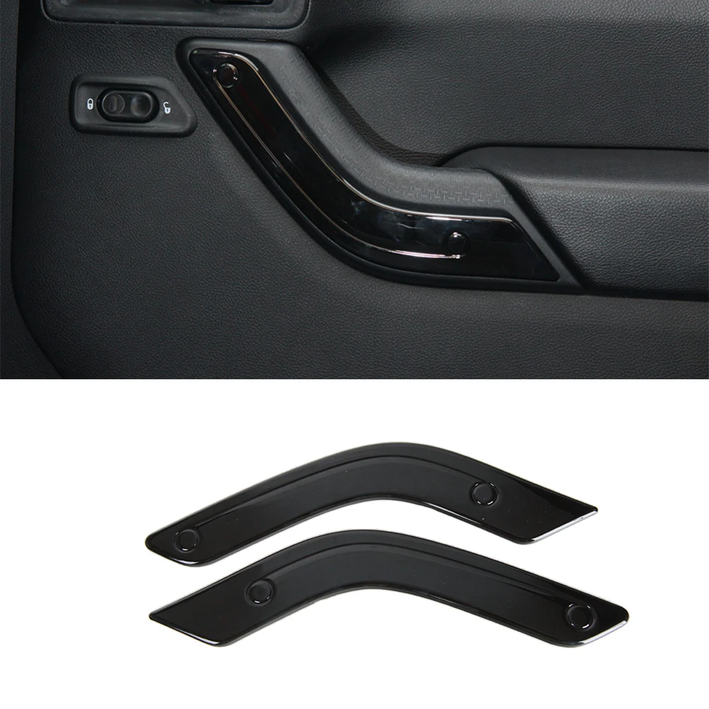 

Car Door Inner Handle Decoration Cover for Jeep Wrangler JK JKU 2011 2012 2013 2014 2015 2016 2017 2-Doors Interior Accessories