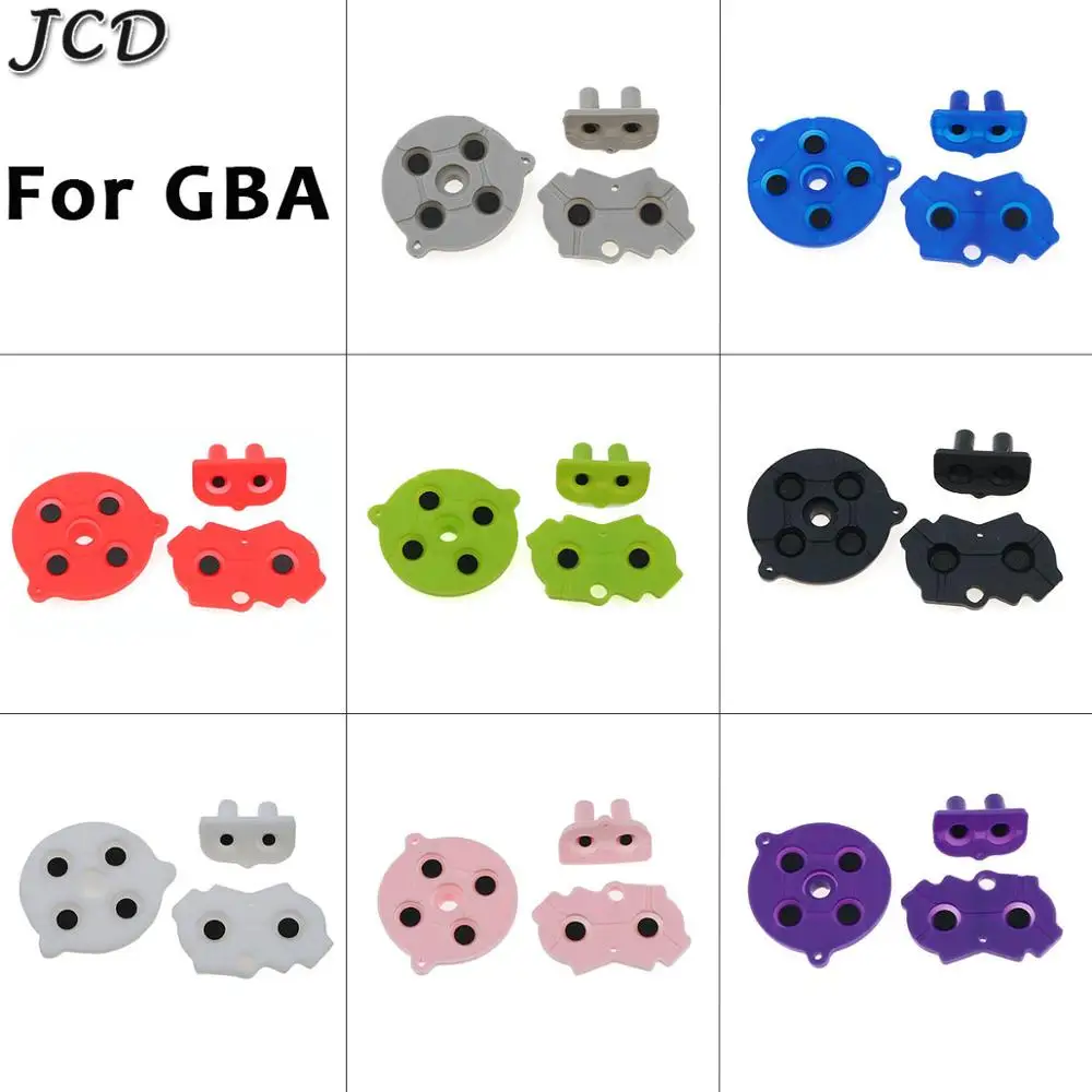 JCD For Gameboy Advance GBA Rubber Conductive Buttons And A B L R D-Pad  Power ON OFF Button Replacement Parts