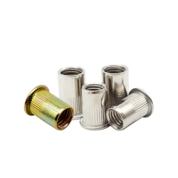 Multiple Models Rivet Nut M3 M4 M5 M6 M8 M10 M12 Nuts Threaded Riveter Aluminium Profile Galvanized Flat Head Insert Nut Rivet