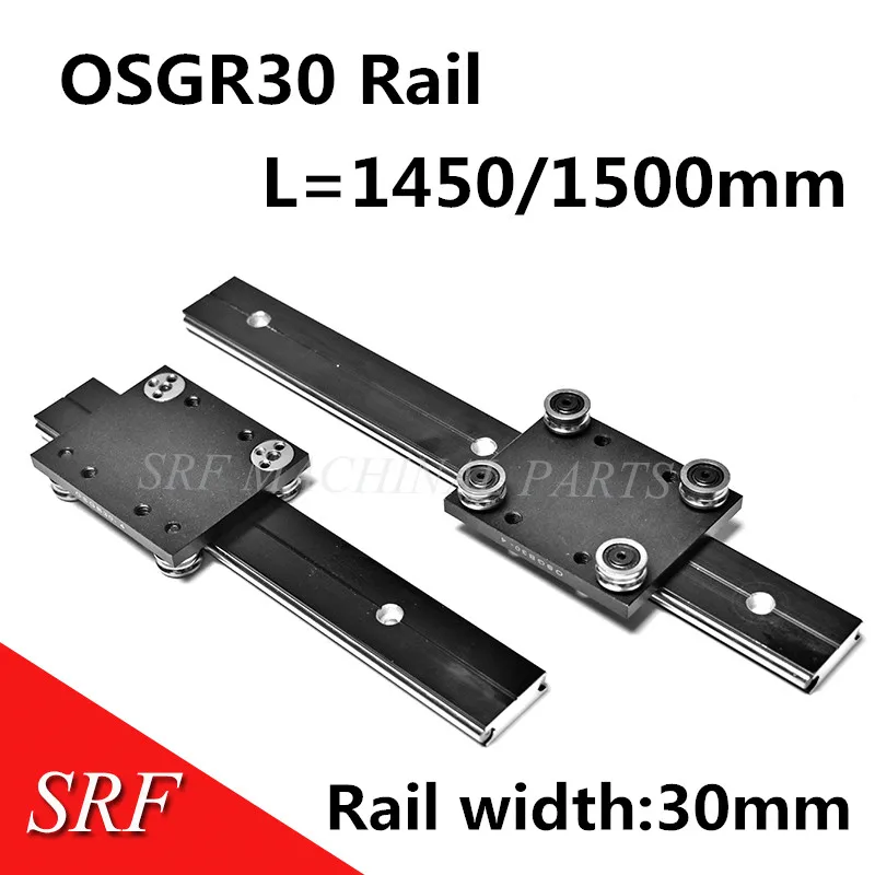 

High speed Square Roller Linear Guide Rail OSGR30 L=1450/1500mm dual-axis linear guide bearing block OSGB30UU