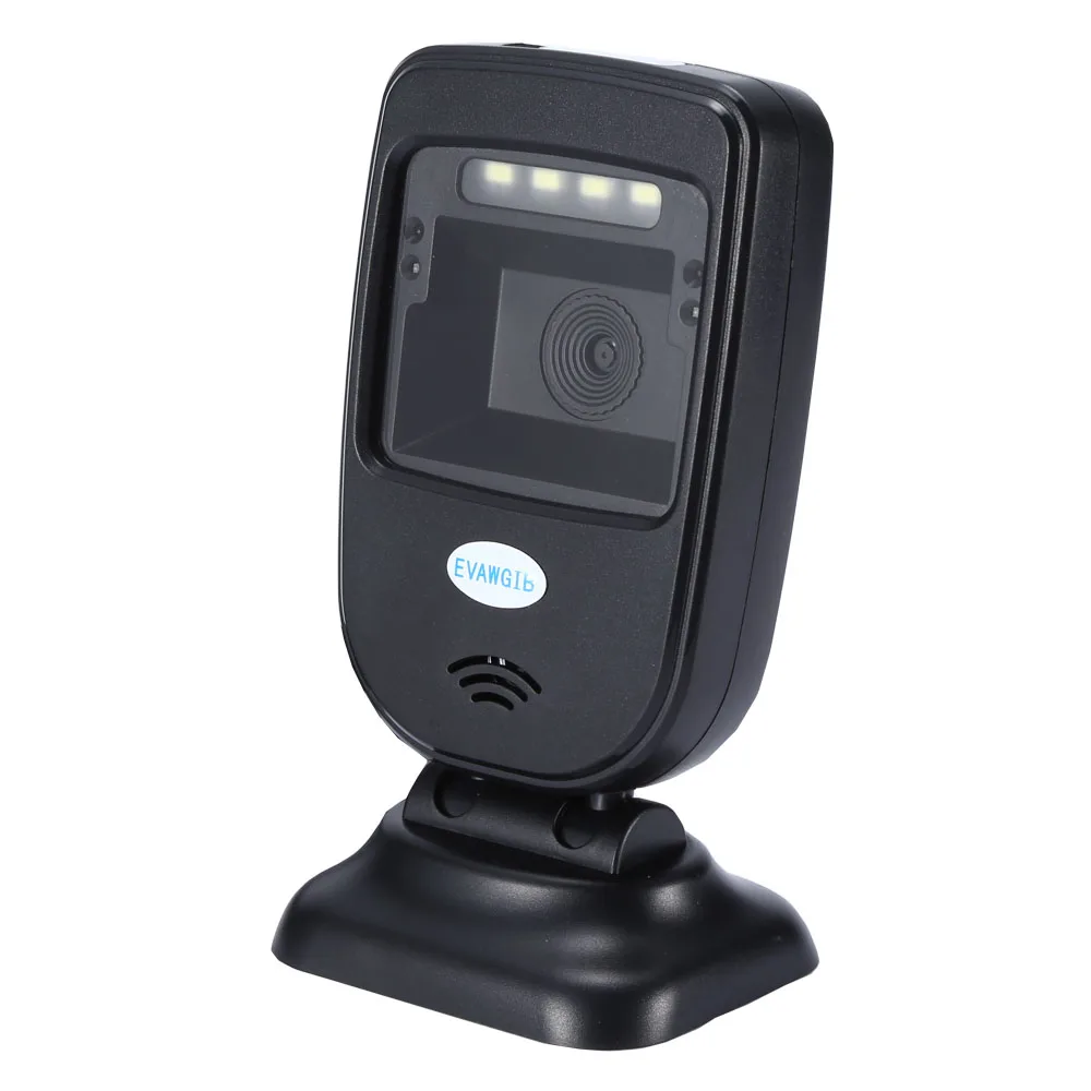 New design CMOS Barcode Scanner Hands Free for Supermarket Desktop High resolution Wired 2D Pos Barcode reader USB interface