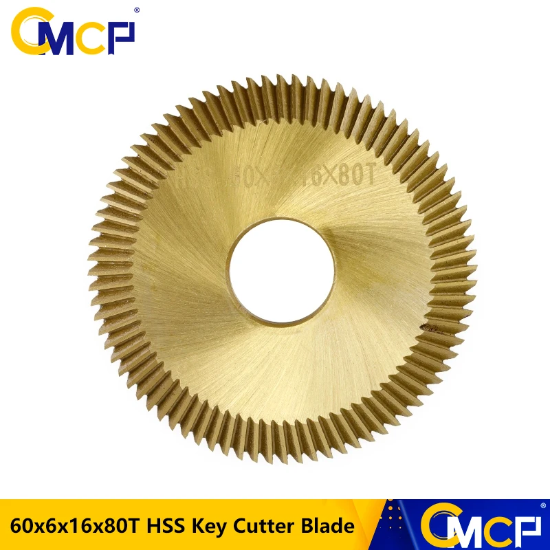 

60x6x16x80T HSS Key Cutter Blade For Horizontal Key Copy Machine Key Cutting Blade Circular Key Milling Cutter Locksmith Tools