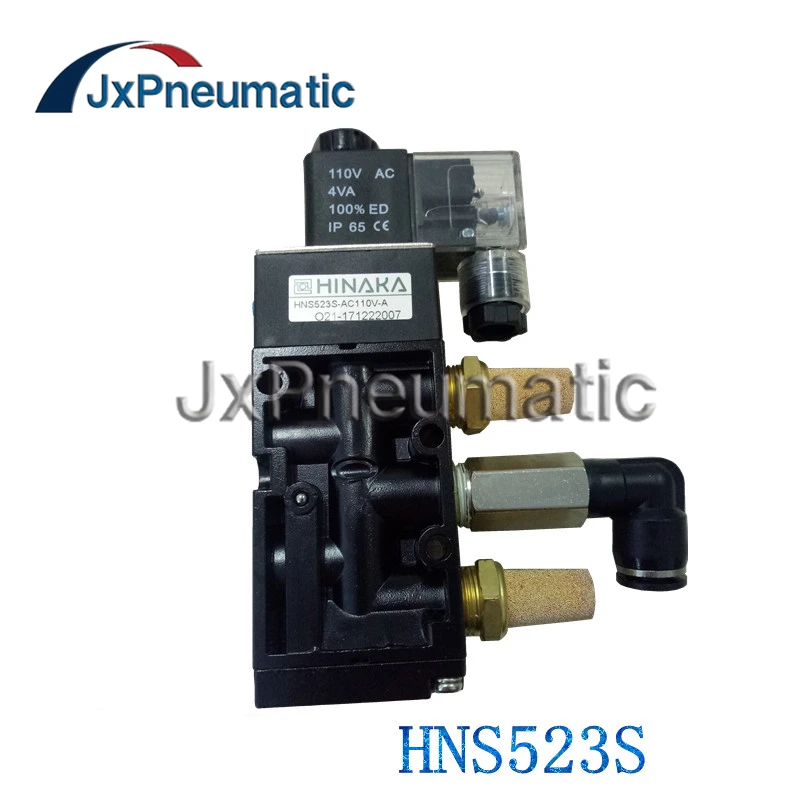 Imagem -02 - Conector Hns523s-dc24v Hns523s-ac110 do tw de Dc24v 3b tw da Válvula Solenóide Hns523s Ac110v 1b da Máquina de Hinaka com Silenciador 1b-tmw