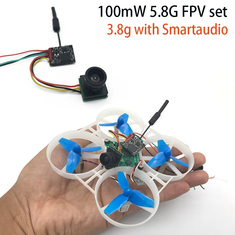 EWRF 5.8Ghz 40CH 100mW FPV Transmitter with smart aduio 600TVL CMOS Micro FPV Camera for Drone Like Tiny Whoop Blade Inductrix