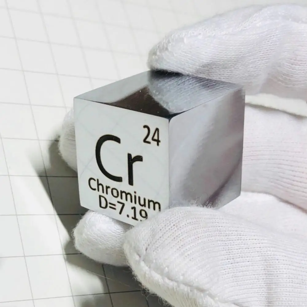 Chromium Metal 1 Inch 25.4mm Density Cube 99.7% Pure for Element Collection