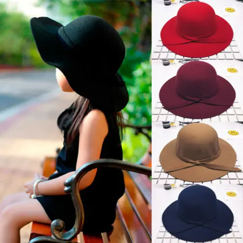 Retro Big Bow Beach Sun Hat for Girls