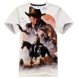 Red Dead Redemption 2 Fashion T-shirt Men Women Game 3D Print Streetwear RDR2 Hip Hop Tshirt O-Neck Casual Shirt Tees Tops Male