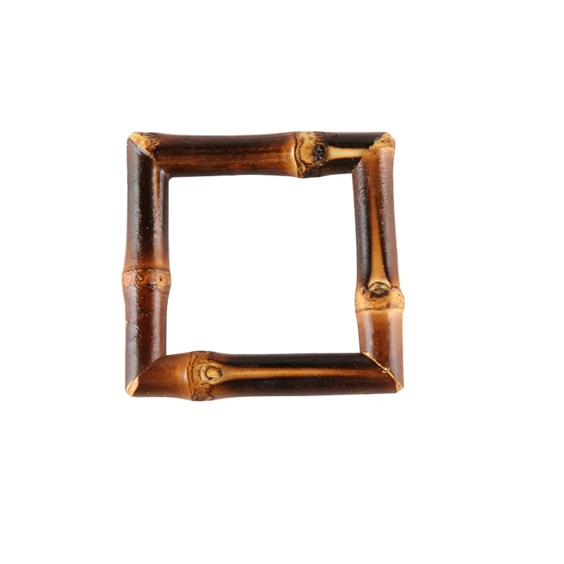 Restaurant Handmade Square Wood Wooden Real Natural Bamboo Root Napkin Ring
