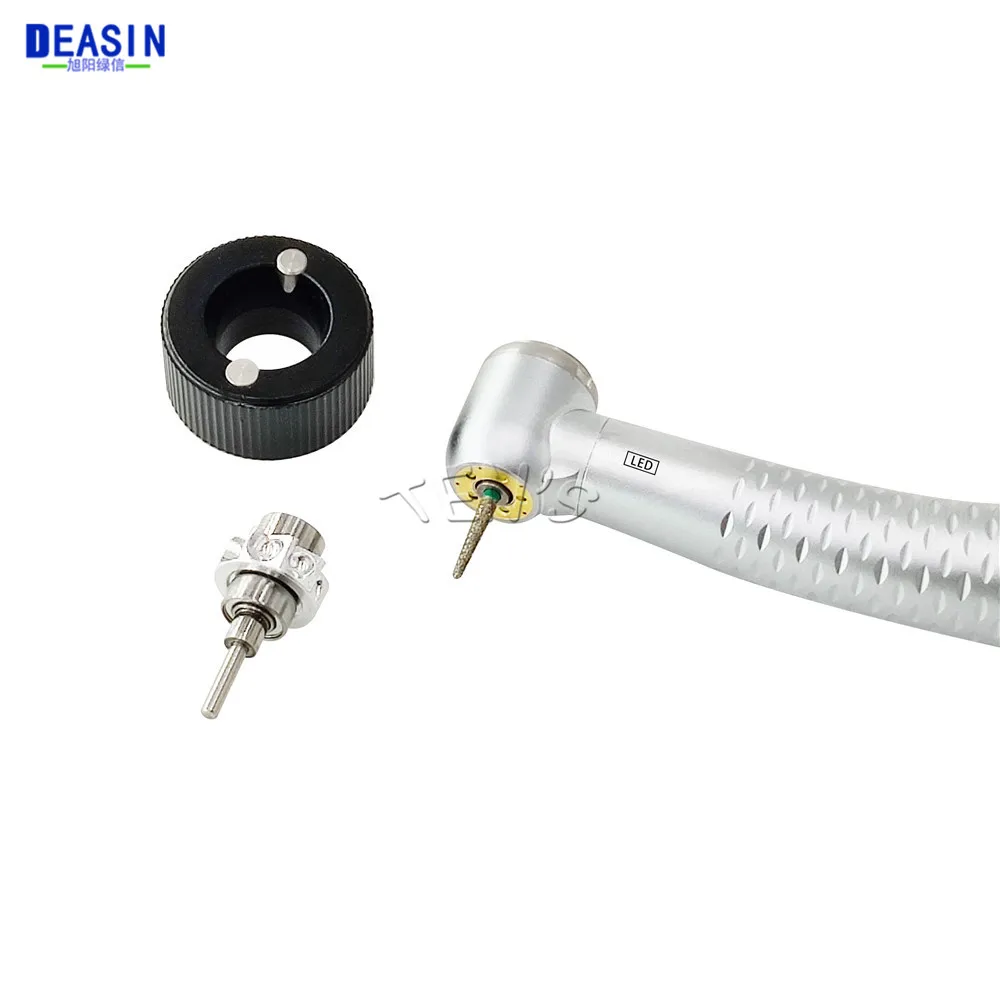 Dental High Speed 5 LED Handpiece Dentist Tips E-Generator Air Turbine B2 M4 Push Button 5 Water Spray Ceramic Rotor Tool