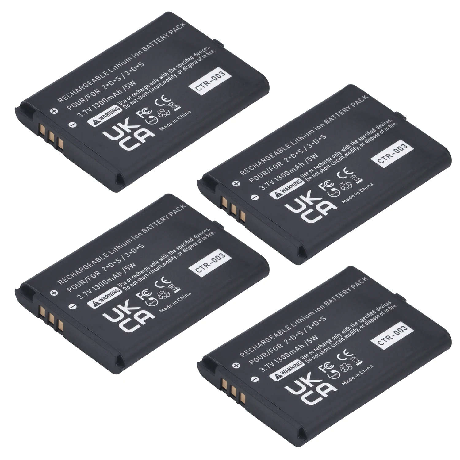 بطارية CTR-003 لوحدة تحكم نينتندو 2DS 3DS، بطاريات ليثيوم أيون قابلة لإعادة الشحن 1300 مللي أمبير 3.7 فولت (غير متوافقة مع 3DS XL/LL الجديدة)