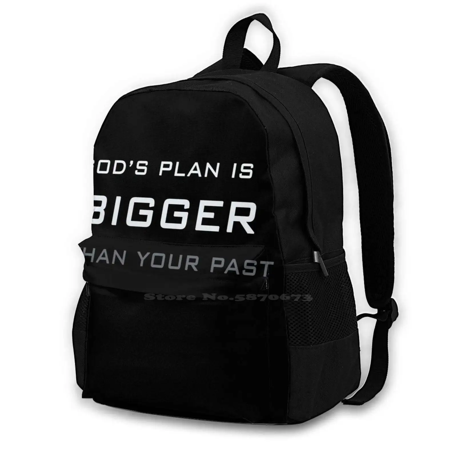 El Plan de Dios es más grande que tu cita Positif anterior, bolsas de moda de motivación, mochila para portátil de viaje, Citas