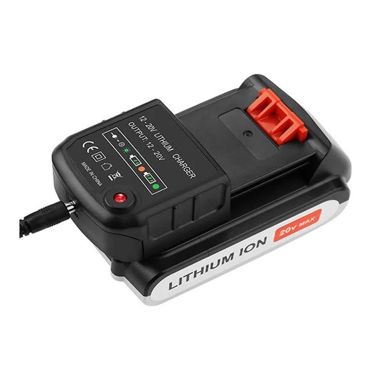 Li-ion Battery Charger For Black&Decker 10.8V 14.4V 18V 20V Serise LBXR20 Electric Drill Screwdriver Tool Battery Accessory